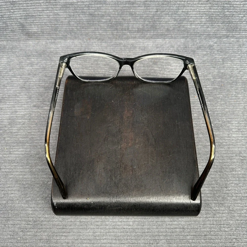 Link Occhiali Black Tortoise Rectangular y2k Eyeglasses Frames 54-15-140 C.1 vtg